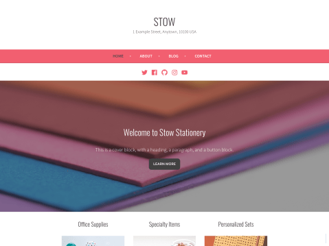 A bold and clean theme – Stow is the ideal choice for creating an online presence for your business.