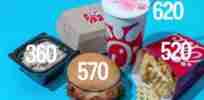 screenshot calories menu fast food at duckduckgo